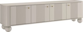 Vesper 4D TV szekrény 187 cm - kasmír / arany fogantyúk / gömb alakú lábak