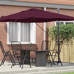 Cantilever Roma Napernyő Piros és Fekete 352 x 251 x 260 cm