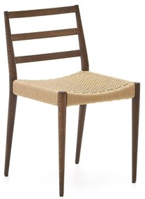 Barna-natúr színű tölgyfa étkezőszék szett 2 db-os Analy – Kave Home