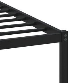 füstös tölgy színű fém ágykeret matrac nélkül 120 x 190 cm