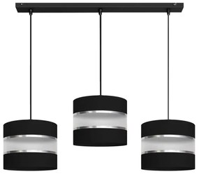 Csillár zsinóron HELEN 3xE27/15W/230V fekete