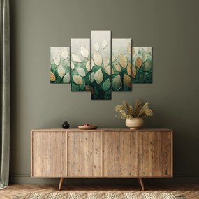 Kép - Arany-zöld levelek (150x105 cm)