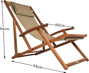 SIENA kerti nyugágy, 94x60x94cm, bézs Jurhan