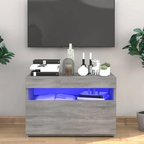 szürke sonoma színű TV-szekrény LED-ekkel 60 x 35 x 40 cm