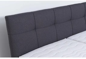 MARIA kárpitozott ágy ágyneműtartóval, matrac nélkül, 180x200 cm, szürke