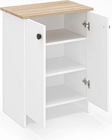 Dorta konyhaszekrény, sonoma tölgy-fehér, 58 cm