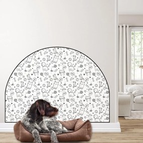 PIPPER. Védő textil falmatrica – Ív – Állatok Méret: 83x60cm, Indíték: névvel