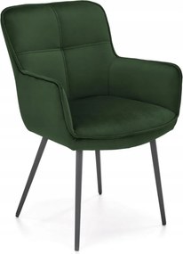 Kárpitozott velúr szék zöld steppelt fésülködőasztalhoz, nappaliba K463