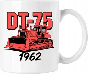 Bögre dt-75 retro Prl traktor 2 fehér 330ml