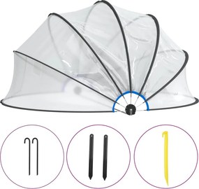vidaXL kerek PVC medencekupola 467x234 cm