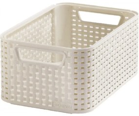 Krémszínű műanyag tárolódoboz 19x28,5x13 cm Style – Curver