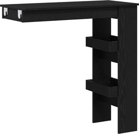 vidaXL Fali bárasztal Fekete tölgy 102 x 45 x 103,5 cm Faanyag