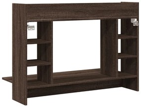 barna tölgy színű szerelt fa fali íróasztal 105 x 48 x 75 cm