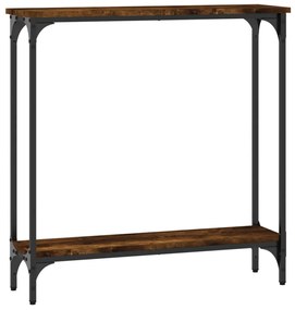 füstös tölgy színű szerelt fa tálalóasztal 75x22,5x75 cm