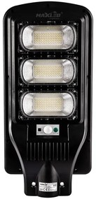 LED Napelemes utcai lámpa érzékelővel LED/180W/6V 6500K IP65 + távirányítás