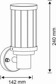 Polux FIORD 312303 Fali lámpa 1x10W/E27 IP44