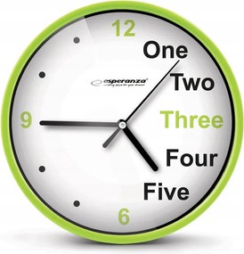 Falióra Klasszikus Analóg 20CM Falra Zöld Jól Olvasható Robusztus