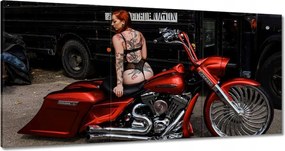 Festmények 180x90 Hölgy a Harley-n