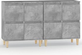 vidaXL 2 db betonszürke szerelt fa tálalószekrény 60 x 35 x 70 cm