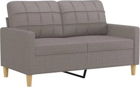vidaXL kétszemélyes fekete szövetkanapé 120 cm