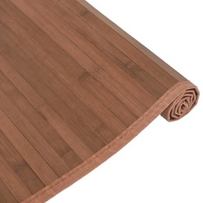 négyszögletű barna bambusz szőnyeg 80 x 400 cm