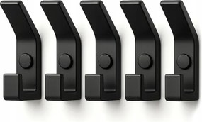 5 db Fali akasztó ruhaakasztó fém dupla Fekete loft stílus