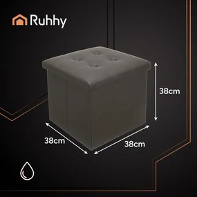 Összecsukható puff szürke Ruhhy 25780