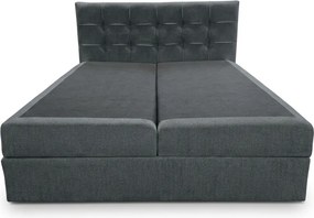Kárpitozott boxspring ágy DIRELIS VIBE 140x200 cm sötétszürke Matrac: Bonell rugós matrac