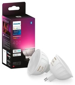 KÉSZLET 2x LED RGBW Dimmelhető izzó Philips Hue WACA GU5,3/MR16/6,3W/12V