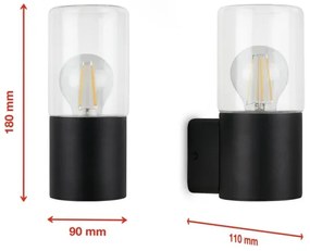Briloner 320505TF - Kültéri fali lámpa 1xE27/12W/230V IP44 fekete