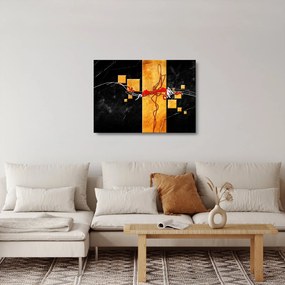 Absztrakt kép - Táncosok (üvegen) (70x50 cm)