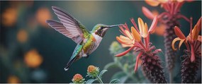 Fotótapéta Flizelin Hálószoba Nappali Kolibri virágok 250x104 Ragasztó