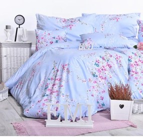 EMI Stela kék pamut ágyneműhuzat, A standard egyszemélyes ágy szett tartalma: 1x 140x200 + 1x 70x90