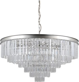 ITALUX PND-44372-14A-SLVR-BRW VERDES Kristály Függesztett Lámpa E14 IP20