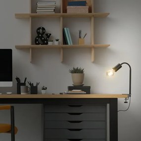 LED csíptetős lámpa 1xE27/4,2W/230V 2700K fekete