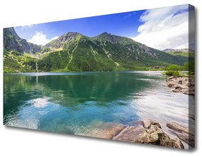 Vászonkép falra Mountain Lake Landscape 125x50 cm