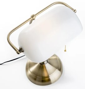 Brilagi - BANK OFFICE asztali lámpa 1xE27/60W/230V réz/fehér