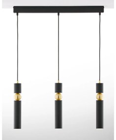 Jupiter 2004 - Csillár zsinóron ALAS 3xGU10/10W/230V fekete/arany