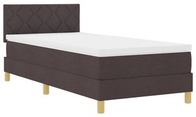 Boxspring Ágy Matraccal Sötétbarna 90x200 cm Szövet