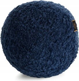 Dekoratív párnahuzat Bukla 24 Eurofirany sötétkék gömb bolyhos bárány