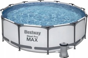Bestway medence szerkezettel 3,66 x 1,22 m világos szürke szett