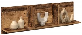 antik fa színű szerelt fa faliszekrény 100 x 16,5 x 30 cm