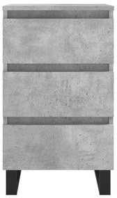 2 db betonszürke szerelt fa éjjeliszekrény 40x35x69 cm