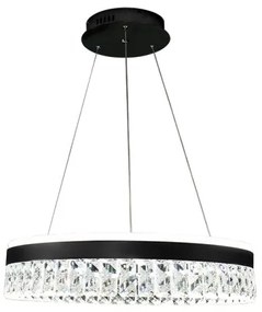 LED dimmelhető csillár zsinóron LED/90W/230V 3000-6500K fekete + távirányítás