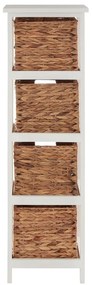 Fehér-natúr színű paulownia fürdőszobai polcos állvány 32x100 cm Padstow – Premier Housewares