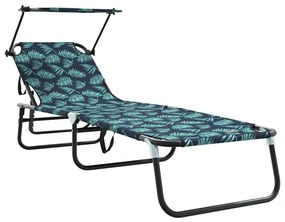 vidaXL Összecsukható nyugágy Sokszínű 190 x 57 x 81 cm oxford