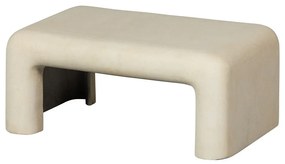 Krémszínű dohányzóasztal szett kő dekorral 2 db-os 42x92 cm Stani – WOOOD