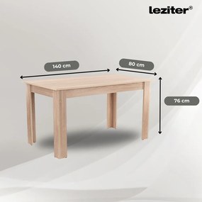 Leon 4+1 étkező garnitúra sonoma tölgy-bézs