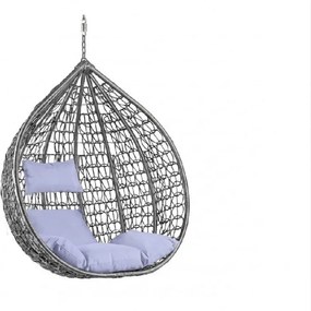 Szürke függőszék KOKON állvány nélkül, világos párna