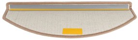 30 db világosbarna lépcsőszőnyeg 65x24x4 cm